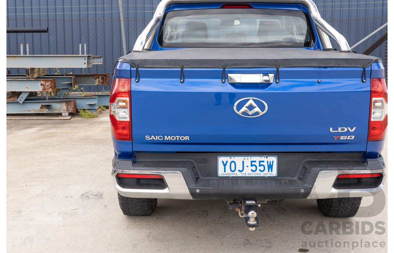 6/2019 LDV T60 Luxe (4x4) SK8C Double Cab Utility Jewel Blue Turbo 2.8L
