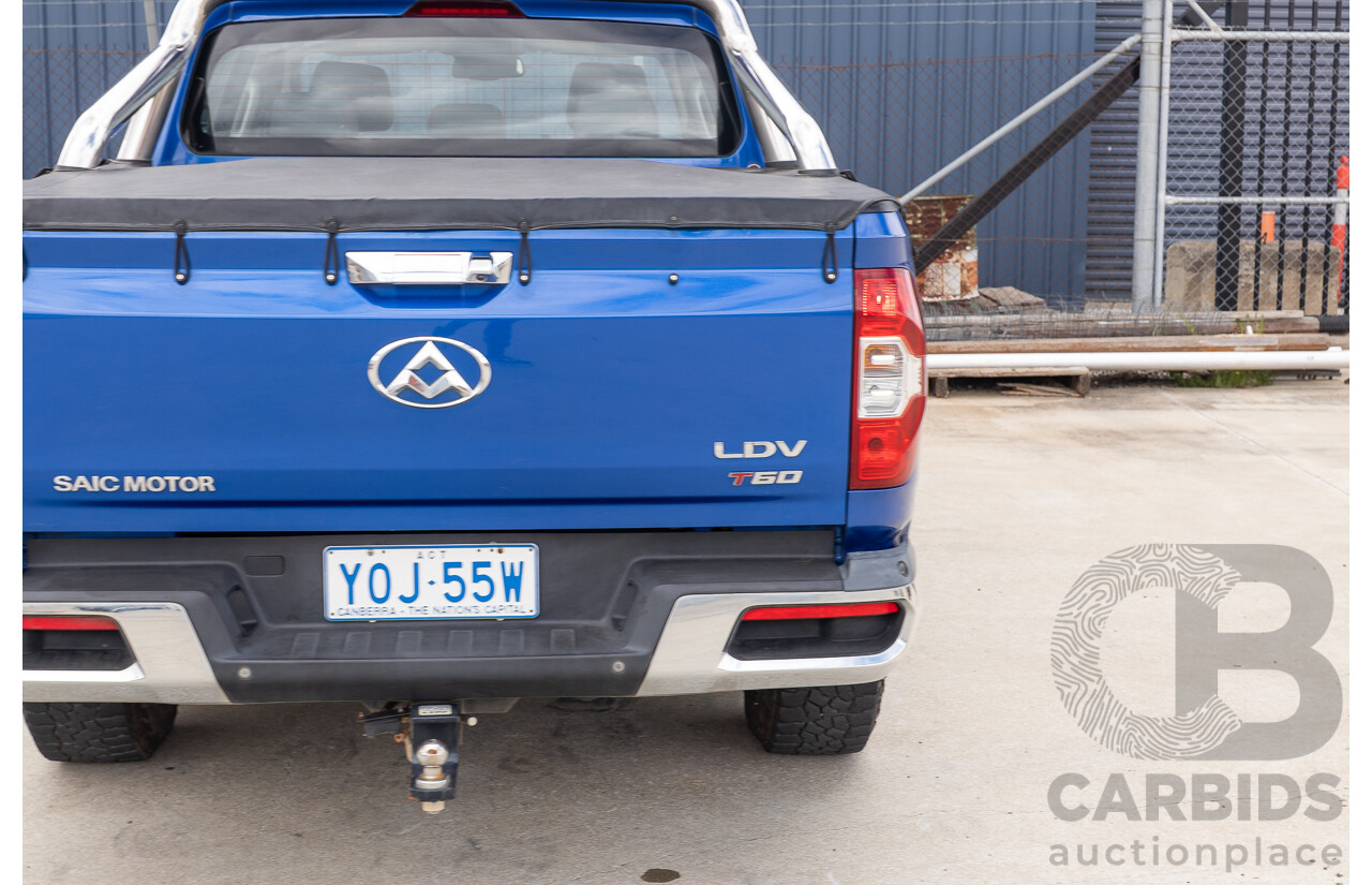 6/2019 LDV T60 Luxe (4x4) SK8C Double Cab Utility Jewel Blue Turbo 2.8L