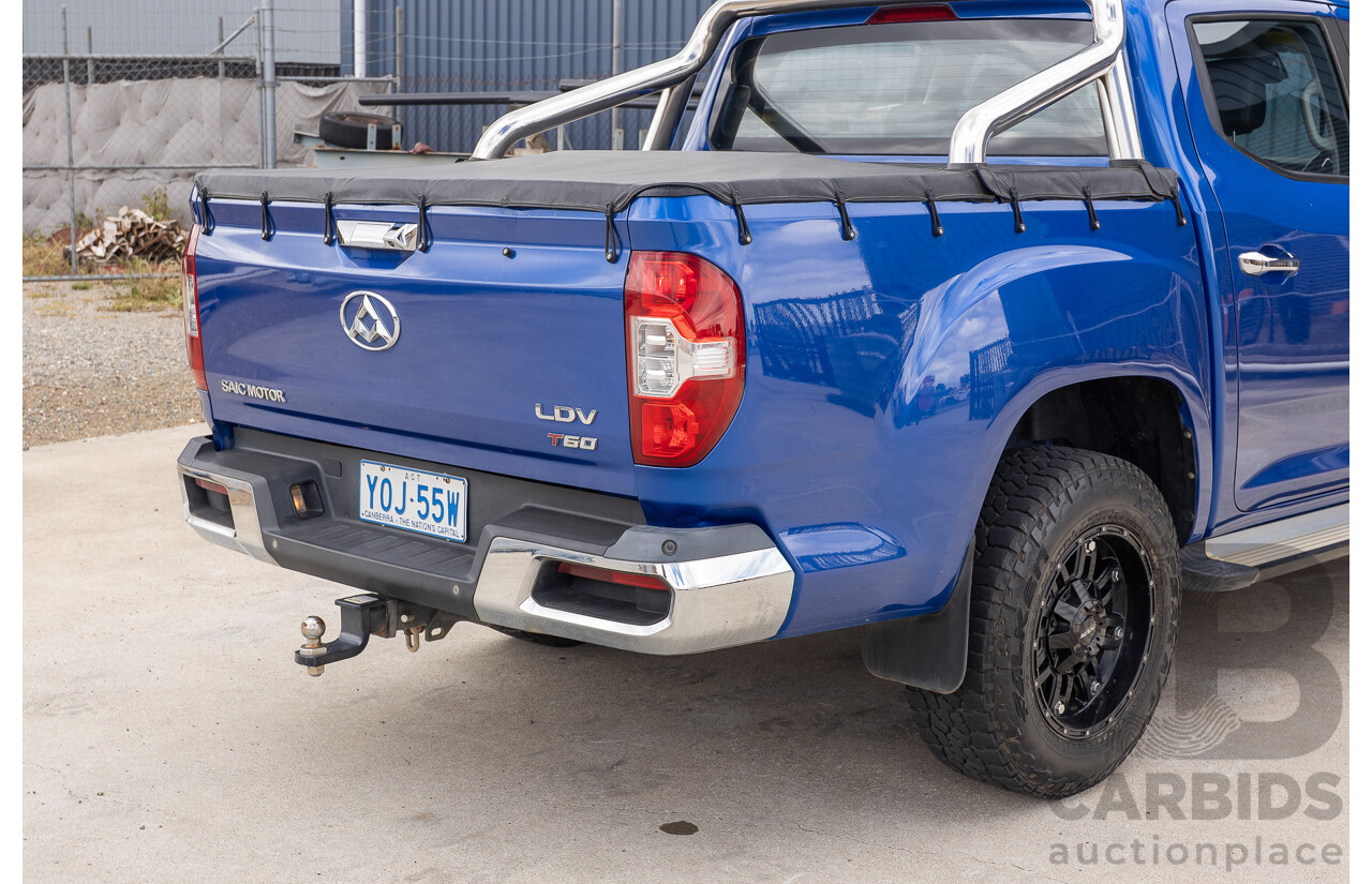 6/2019 LDV T60 Luxe (4x4) SK8C Double Cab Utility Jewel Blue Turbo 2.8L