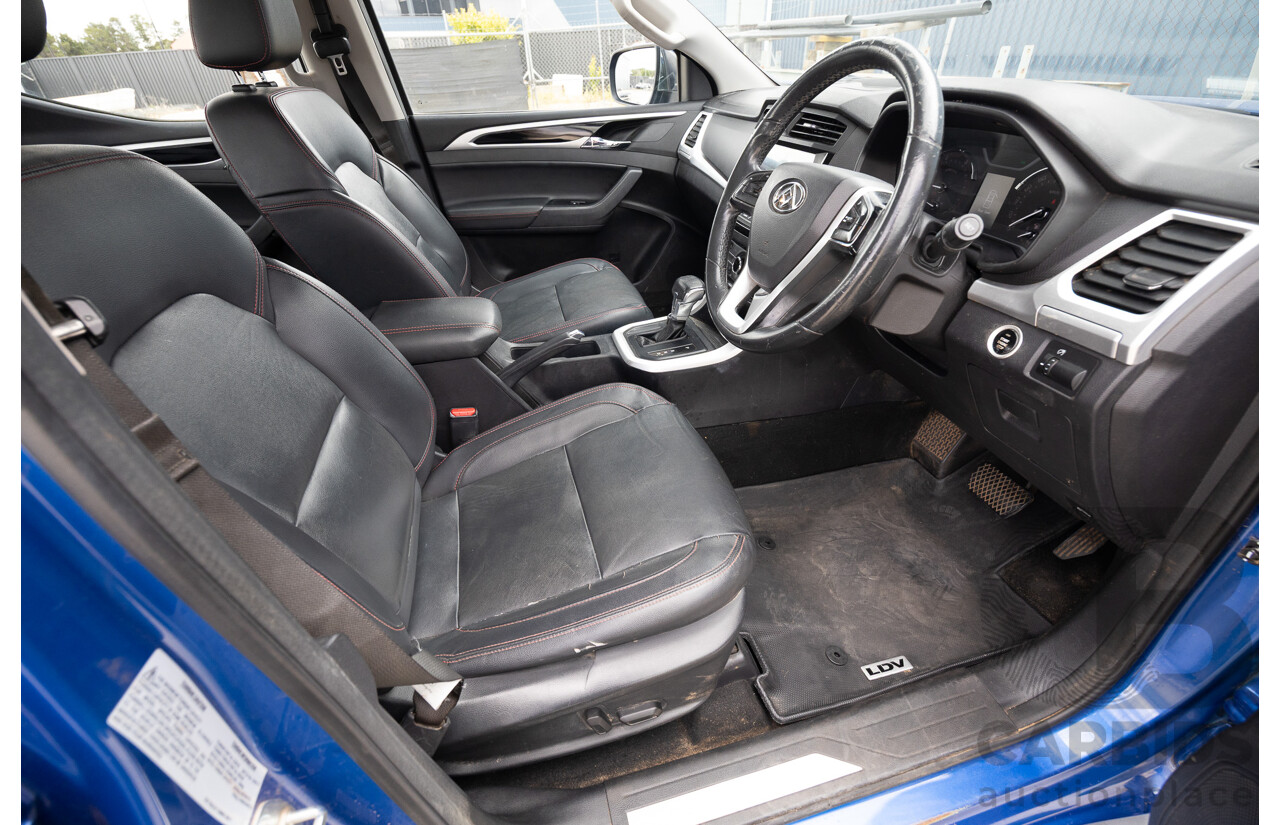 6/2019 LDV T60 Luxe (4x4) SK8C Double Cab Utility Jewel Blue Turbo 2.8L