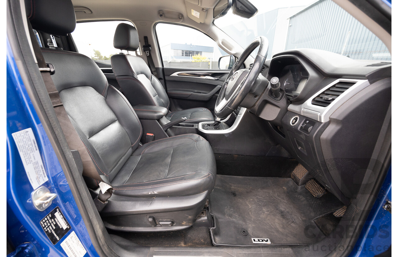 6/2019 LDV T60 Luxe (4x4) SK8C Double Cab Utility Jewel Blue Turbo 2.8L