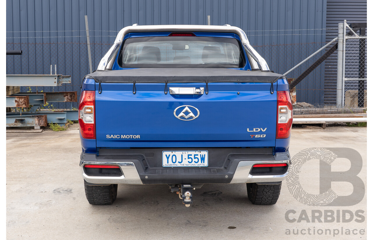 6/2019 LDV T60 Luxe (4x4) SK8C Double Cab Utility Jewel Blue Turbo 2.8L