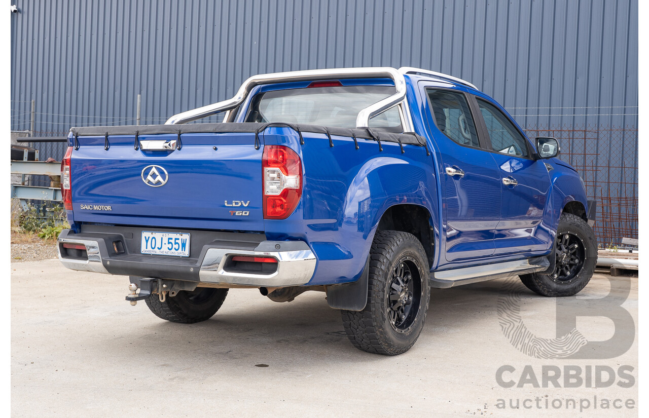 6/2019 LDV T60 Luxe (4x4) SK8C Double Cab Utility Jewel Blue Turbo 2.8L