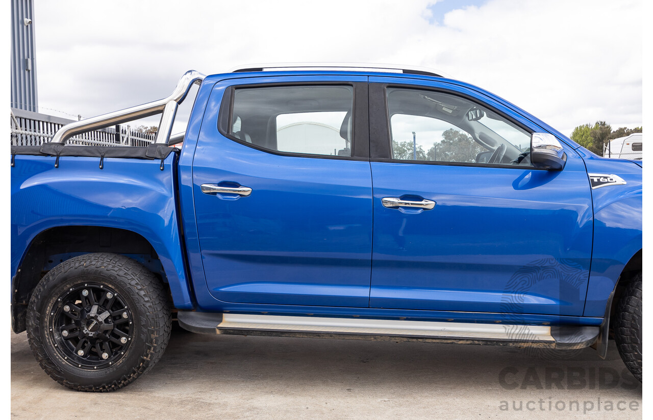 6/2019 LDV T60 Luxe (4x4) SK8C Double Cab Utility Jewel Blue Turbo 2.8L