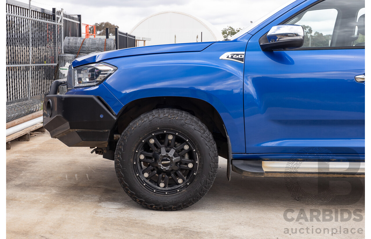 6/2019 LDV T60 Luxe (4x4) SK8C Double Cab Utility Jewel Blue Turbo 2.8L