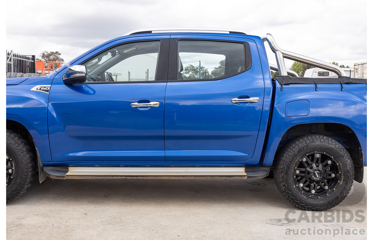 6/2019 LDV T60 Luxe (4x4) SK8C Double Cab Utility Jewel Blue Turbo 2.8L