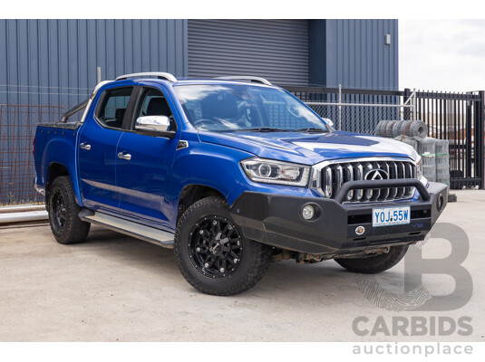6/2019 LDV T60 Luxe (4x4) SK8C Double Cab Utility Jewel Blue Turbo 2.8L
