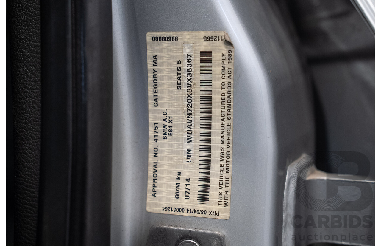 07/2014 BMW X1 sDRIVE 18d E84 MY14 UPGRADE 4d Wagon Silver 2.0L