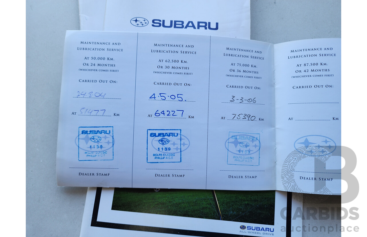 12/2001 Subaru Liberty RX MY01 4d Wagon Silver 2.5L