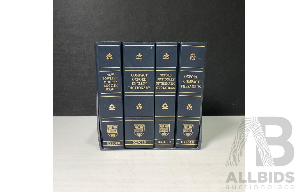 Boxed Set of Oxford University Press Reference Books Including Concise Dictionary and Thesaurus