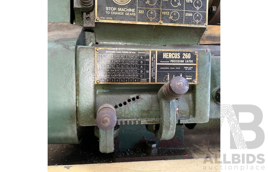 Hercus 260-G Bench Lathe