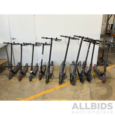 Assortment of E-SCOOTERS - LOT of 10