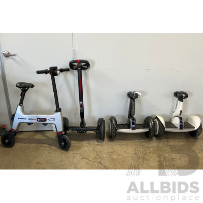 Assortment of ELECTRIC MICRO-MOBILITY TRANSPORTERS & BIKE - LOT of 4