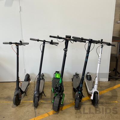 Assortment of E-SCOOTERS - LOT of 5