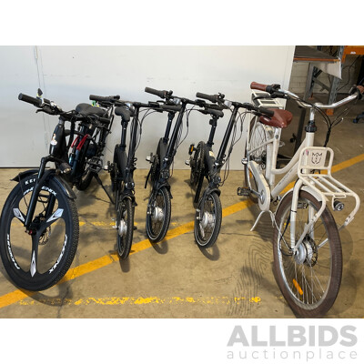 Assortment of E-BIKES - LOT of 5