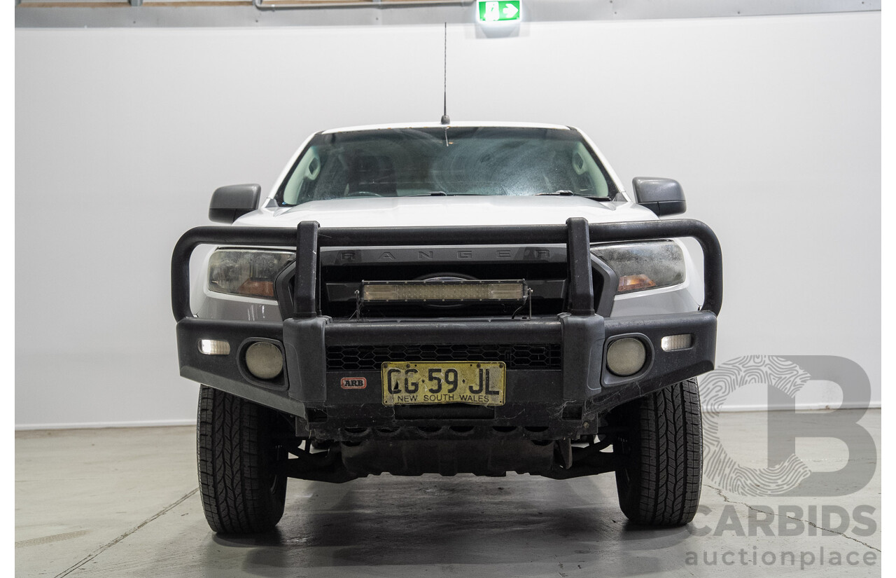 11/2015 Ford Ranger XLS (4x4) PX MKII Dual Cab Utility White 3.2L