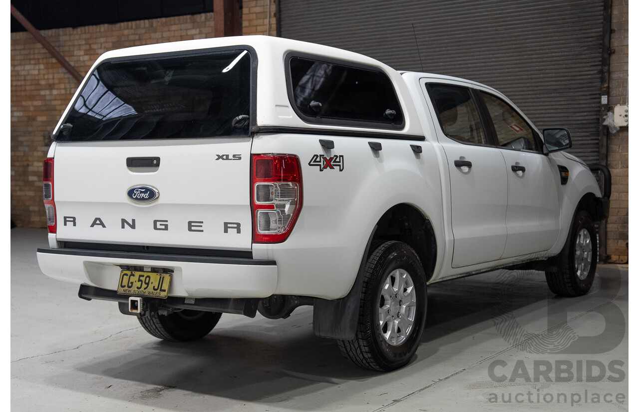 11/2015 Ford Ranger XLS (4x4) PX MKII Dual Cab Utility White 3.2L