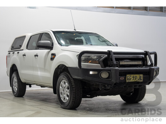 11/2015 Ford Ranger XLS (4x4) PX MKII Dual Cab Utility White 3.2L