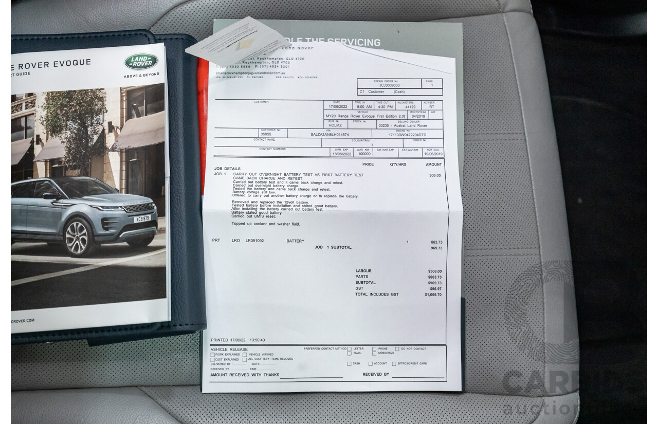 5/2019 Range Rover Evoque D180 SE (AWD) L551 MY20 4d Wagon Corris Grey Metallic Turbo Diesel 2.0L