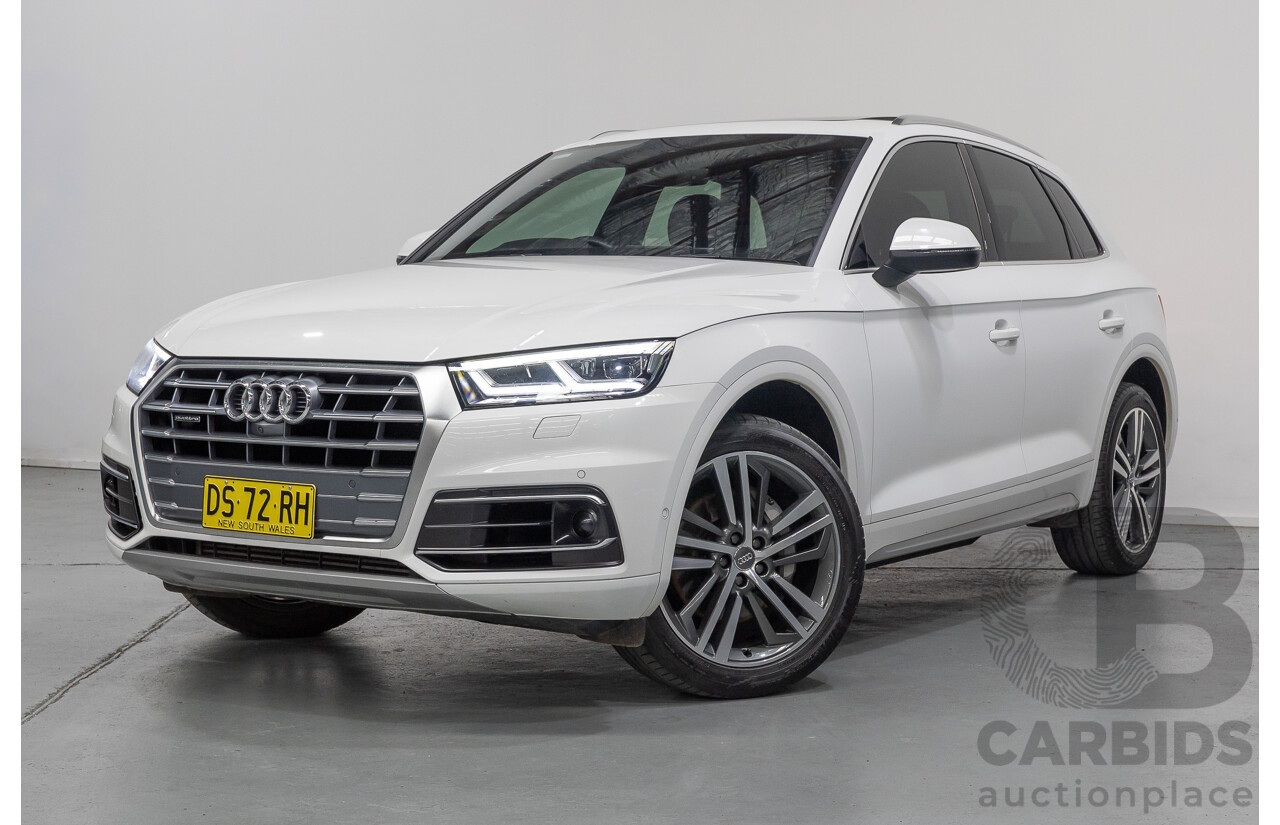 2/2019 Audi Q5 50 TDI Quattro Sport (AWD) FY MY19 4d Wagon Ibis White Turbo Diesel V6 3.0L