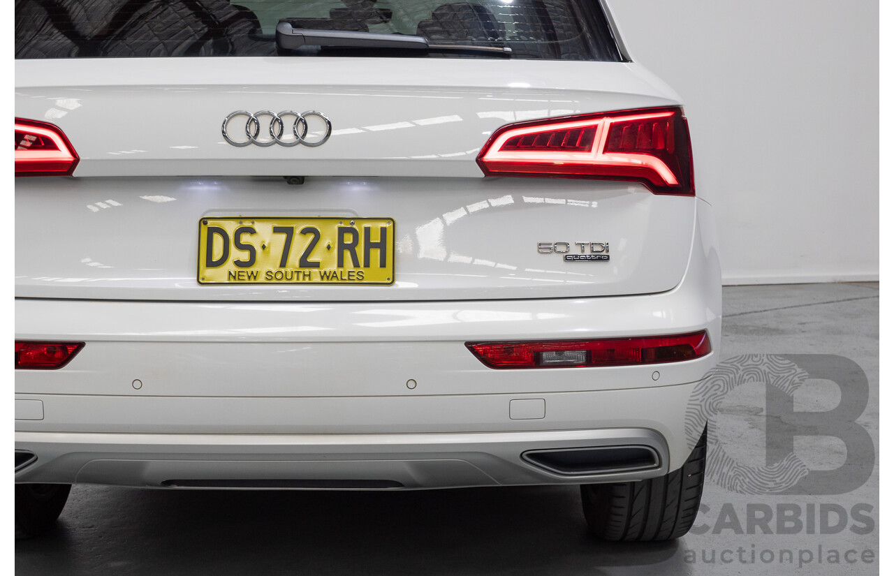 2/2019 Audi Q5 50 TDI Quattro Sport (AWD) FY MY19 4d Wagon Ibis White Turbo Diesel V6 3.0L