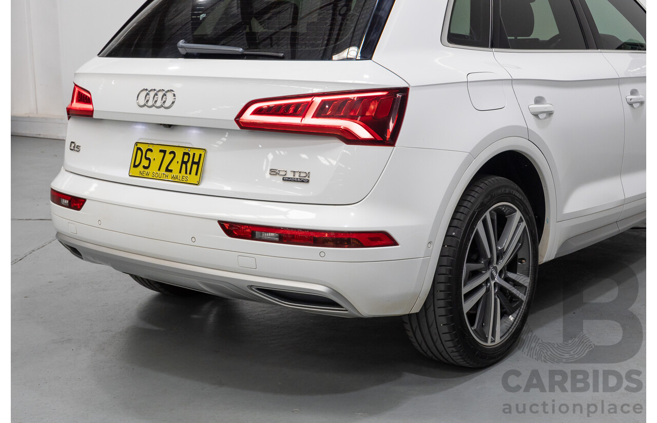 2/2019 Audi Q5 50 TDI Quattro Sport (AWD) FY MY19 4d Wagon Ibis White Turbo Diesel V6 3.0L