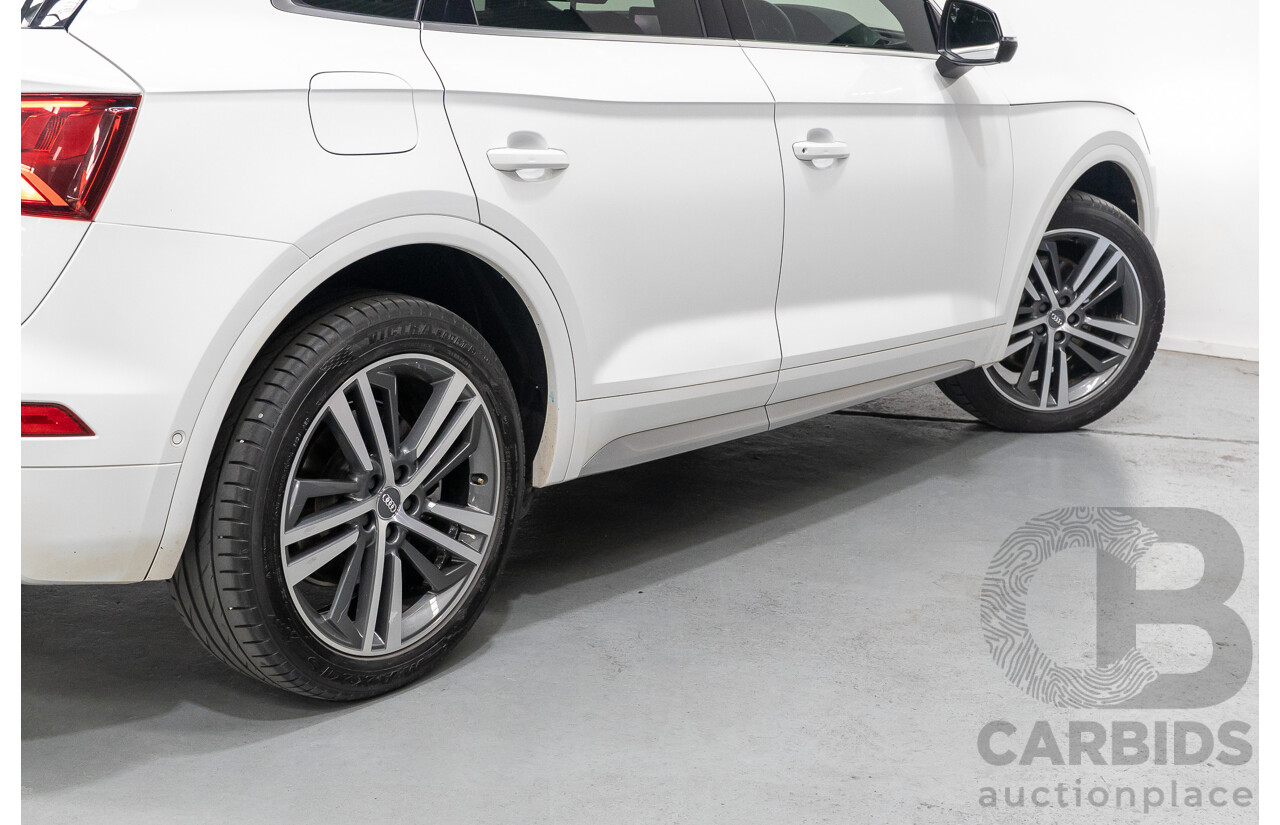 2/2019 Audi Q5 50 TDI Quattro Sport (AWD) FY MY19 4d Wagon Ibis White Turbo Diesel V6 3.0L