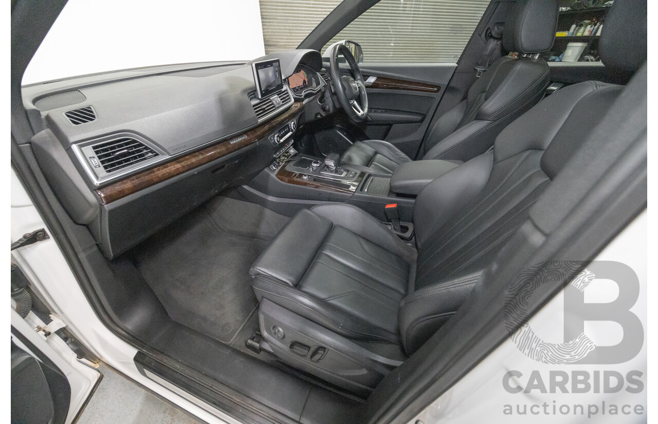 2/2019 Audi Q5 50 TDI Quattro Sport (AWD) FY MY19 4d Wagon Ibis White Turbo Diesel V6 3.0L