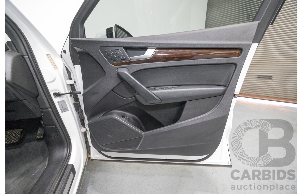 2/2019 Audi Q5 50 TDI Quattro Sport (AWD) FY MY19 4d Wagon Ibis White Turbo Diesel V6 3.0L
