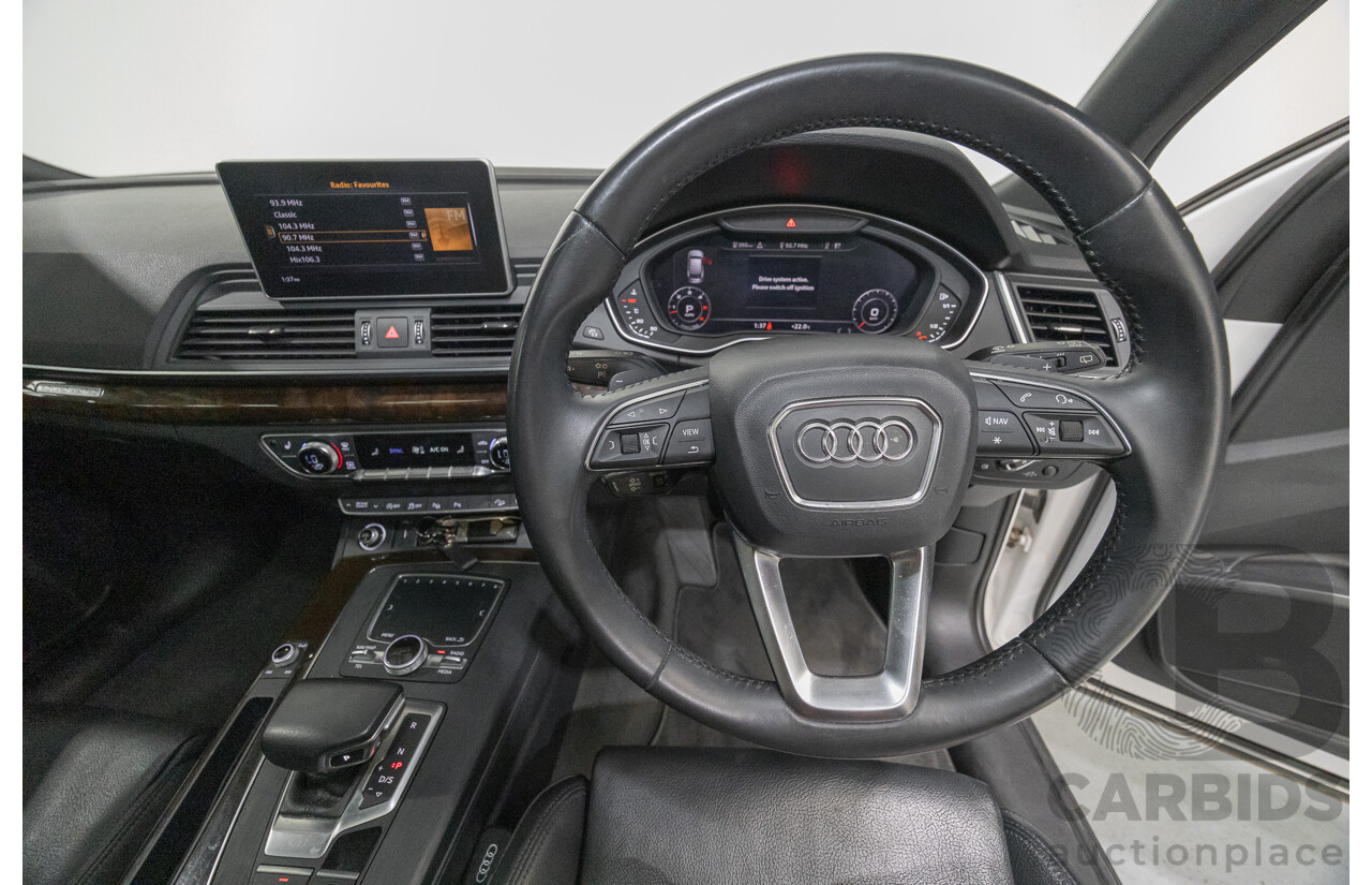 2/2019 Audi Q5 50 TDI Quattro Sport (AWD) FY MY19 4d Wagon Ibis White Turbo Diesel V6 3.0L