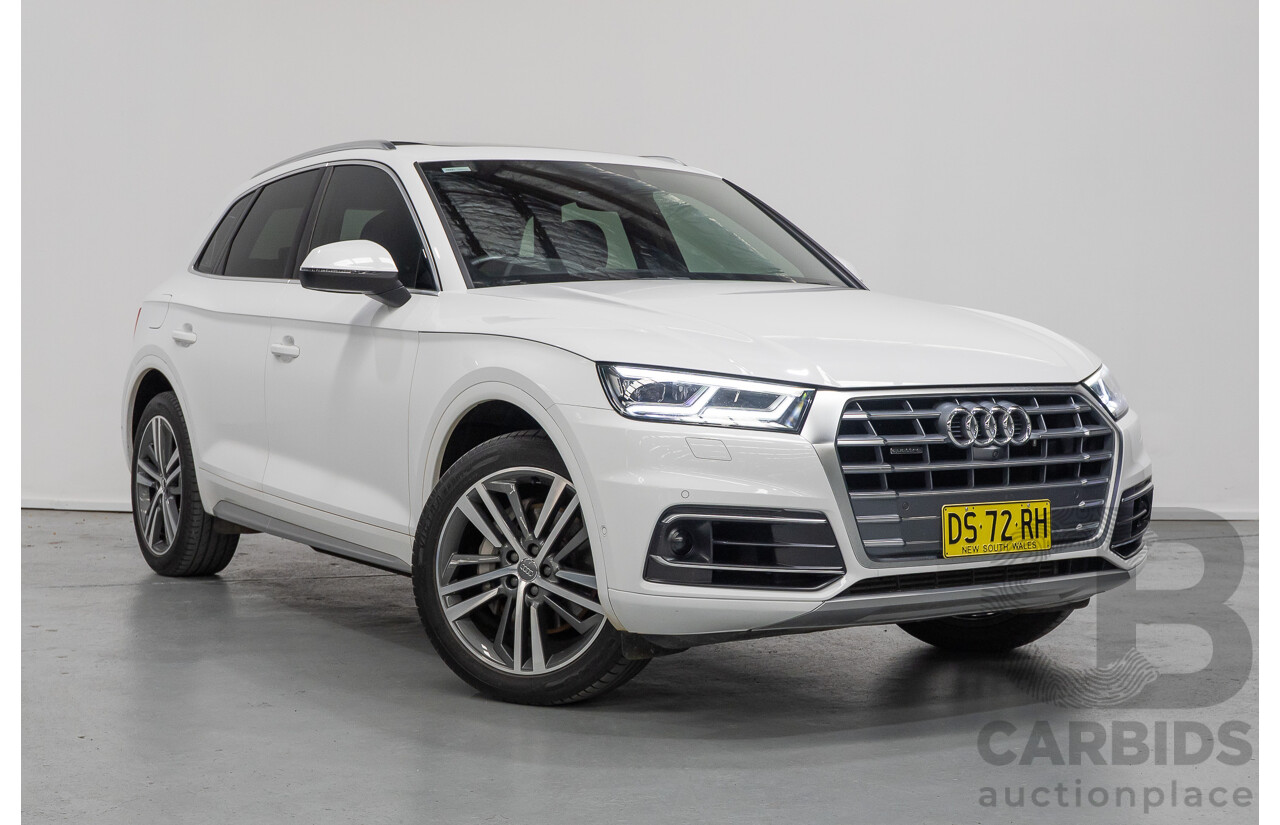 2/2019 Audi Q5 50 TDI Quattro Sport (AWD) FY MY19 4d Wagon Ibis White Turbo Diesel V6 3.0L