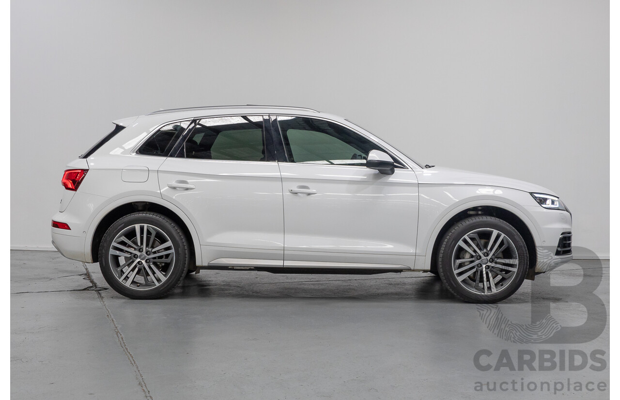 2/2019 Audi Q5 50 TDI Quattro Sport (AWD) FY MY19 4d Wagon Ibis White Turbo Diesel V6 3.0L