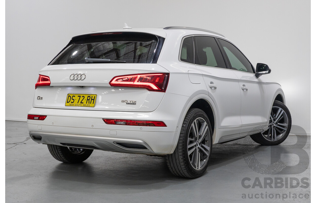 2/2019 Audi Q5 50 TDI Quattro Sport (AWD) FY MY19 4d Wagon Ibis White Turbo Diesel V6 3.0L