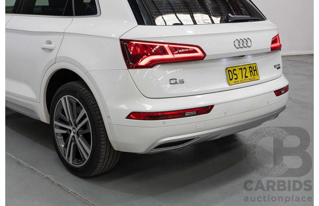 2/2019 Audi Q5 50 TDI Quattro Sport (AWD) FY MY19 4d Wagon Ibis White Turbo Diesel V6 3.0L