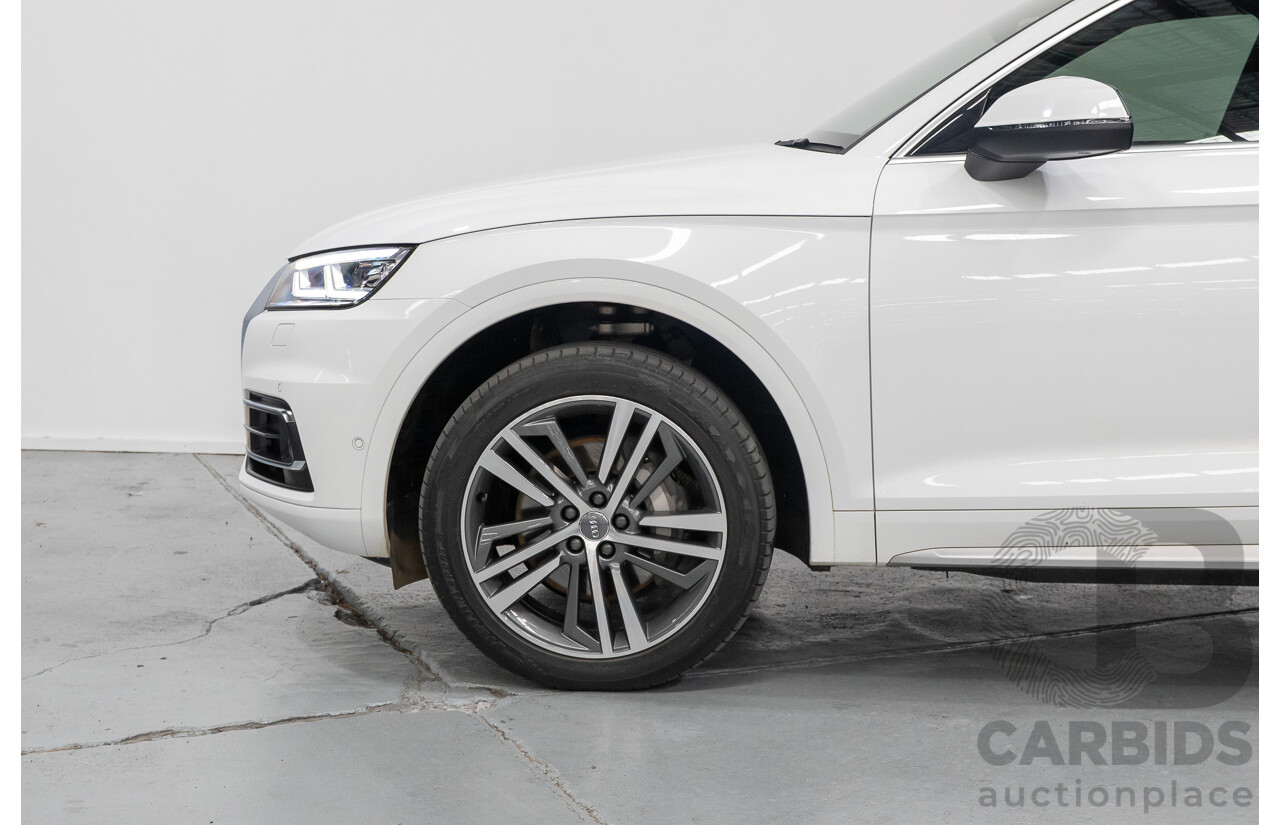 2/2019 Audi Q5 50 TDI Quattro Sport (AWD) FY MY19 4d Wagon Ibis White Turbo Diesel V6 3.0L