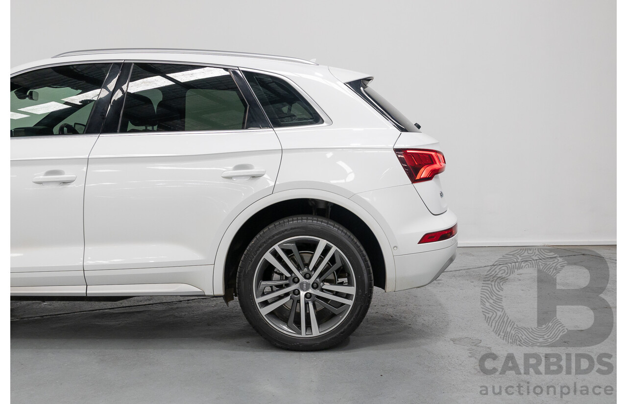 2/2019 Audi Q5 50 TDI Quattro Sport (AWD) FY MY19 4d Wagon Ibis White Turbo Diesel V6 3.0L