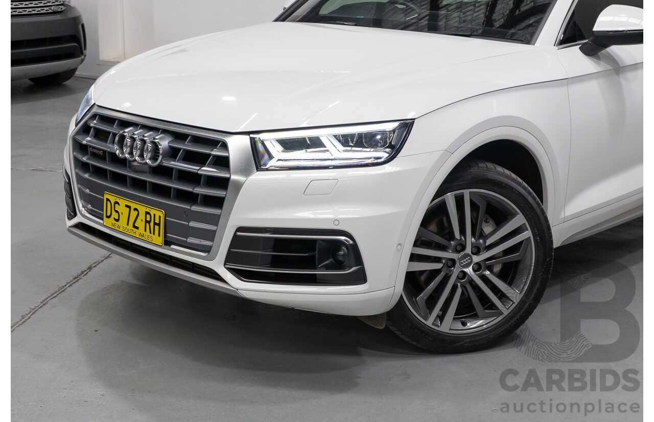 2/2019 Audi Q5 50 TDI Quattro Sport (AWD) FY MY19 4d Wagon Ibis White Turbo Diesel V6 3.0L