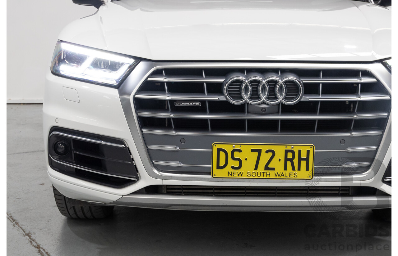 2/2019 Audi Q5 50 TDI Quattro Sport (AWD) FY MY19 4d Wagon Ibis White Turbo Diesel V6 3.0L