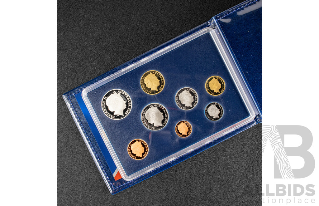 Australian RAM 2006 Eight Proof Coin Set, Forty Years of Decimal Currency Including Round Silver Fifty Cent Coin .800