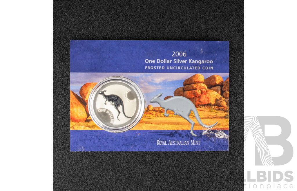 Australian RAM 2006 Silver One Dollar Coin, Silver Kangaroo .999
