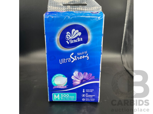 VINDA Ultra Strong 3-Ply Soft Pack Facial Tissue - LOT of 2