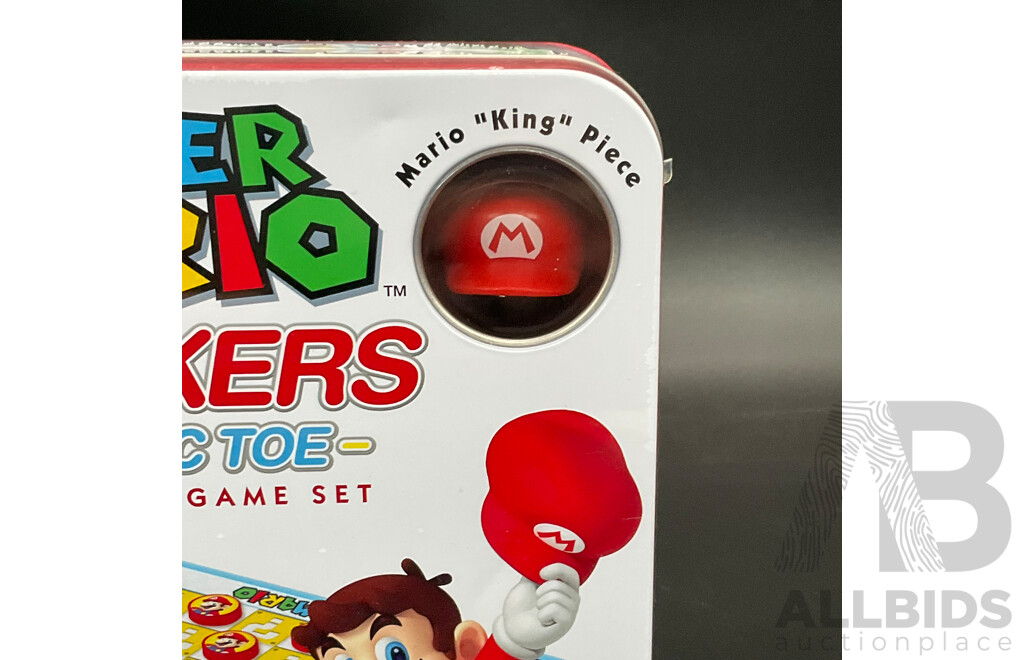 SUPER MARIO Checkers & Tic Tac Toe Collector's Game Set