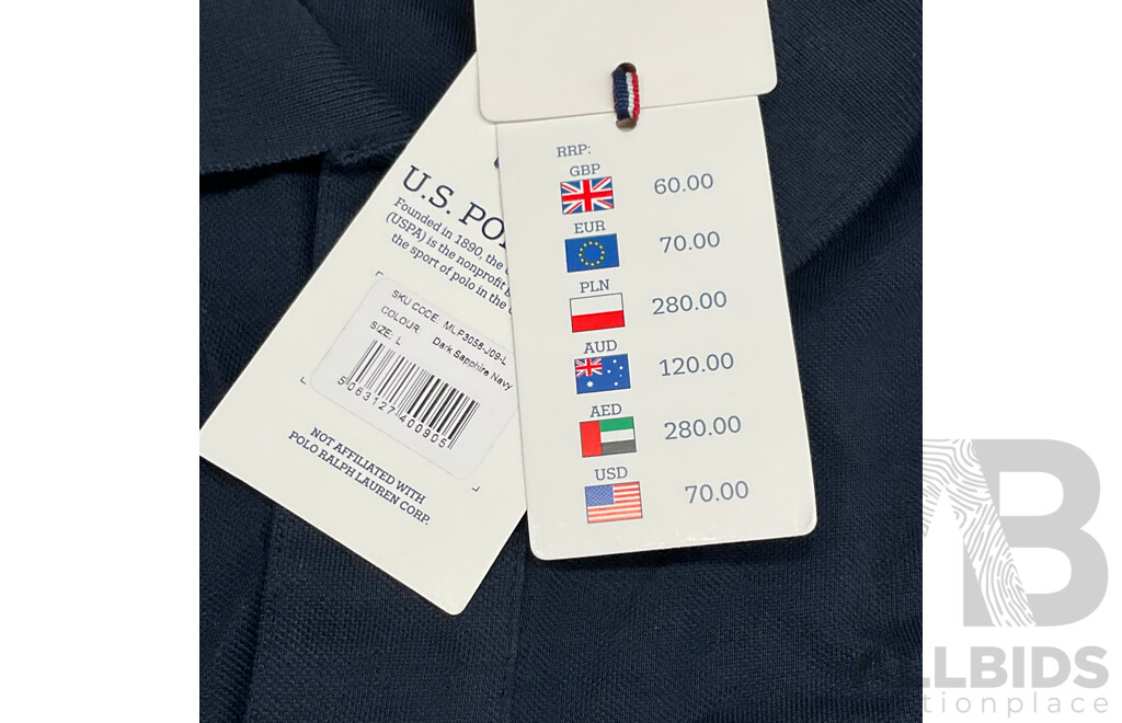 Assortment of Men's Clothing (EA7, U.S.POLO ASSN) - LOT of 5