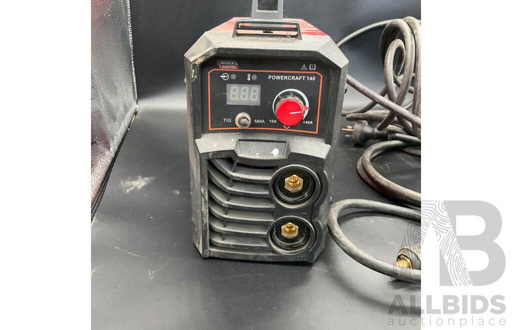 LINCOLN Electric Powercraft Portable Inverter Welding Machine with Storage & Attachments