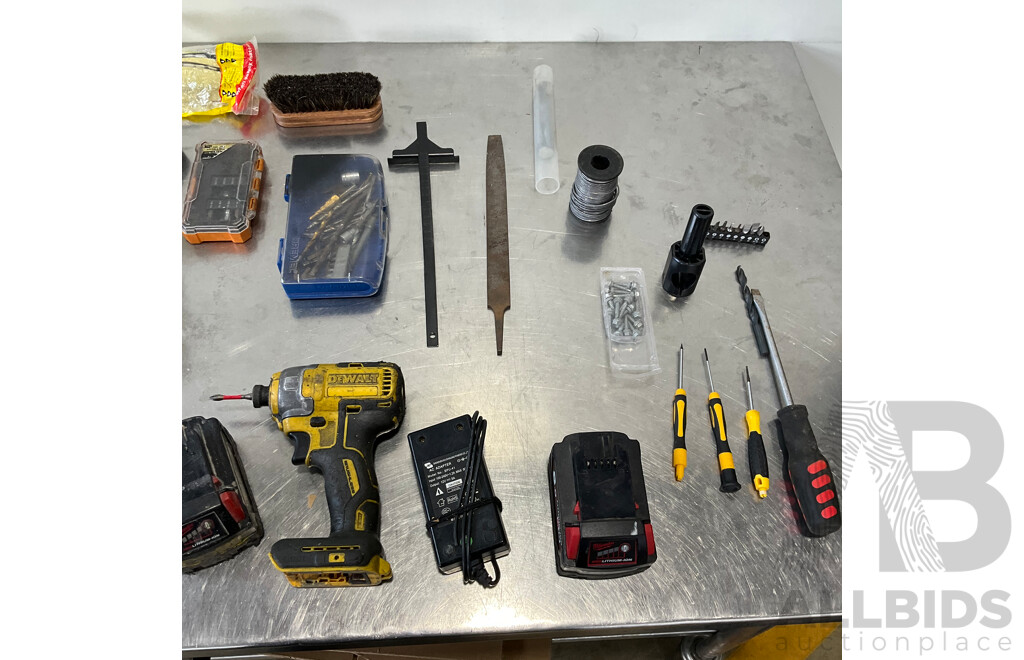 Assortment of Power Tools & Accessories (Ryobi, DeWalt, Milwawkee, Ozito)