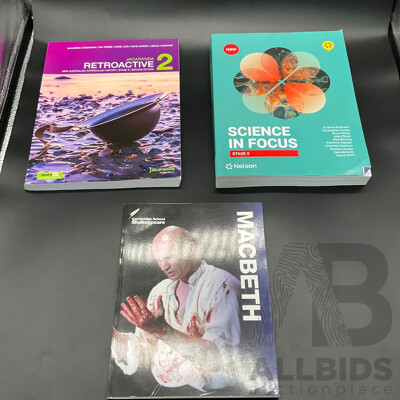 Assortment of Study Books (History, English & Science) - LOT of 3