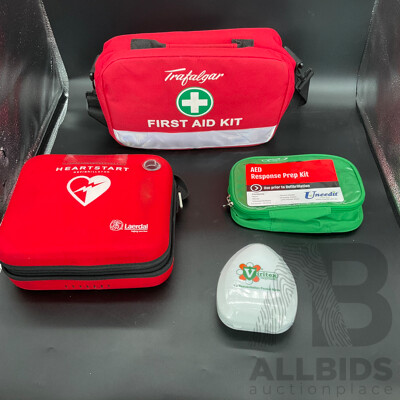 Assortment of First Aid Medical Kits and Supplies - LOT of 4