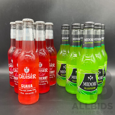 VODKA CRUISER & MIDORI Illusion - Lot of 12