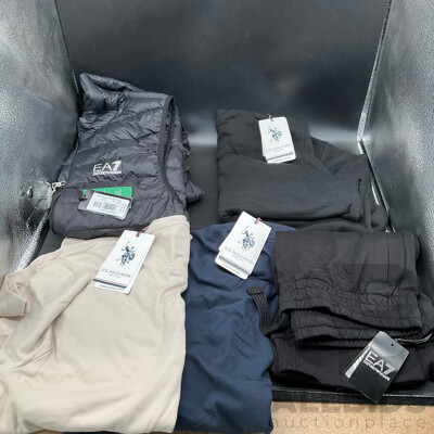Assortment of Men's Clothing (EA7, U.S.POLO ASSN) - LOT of 5