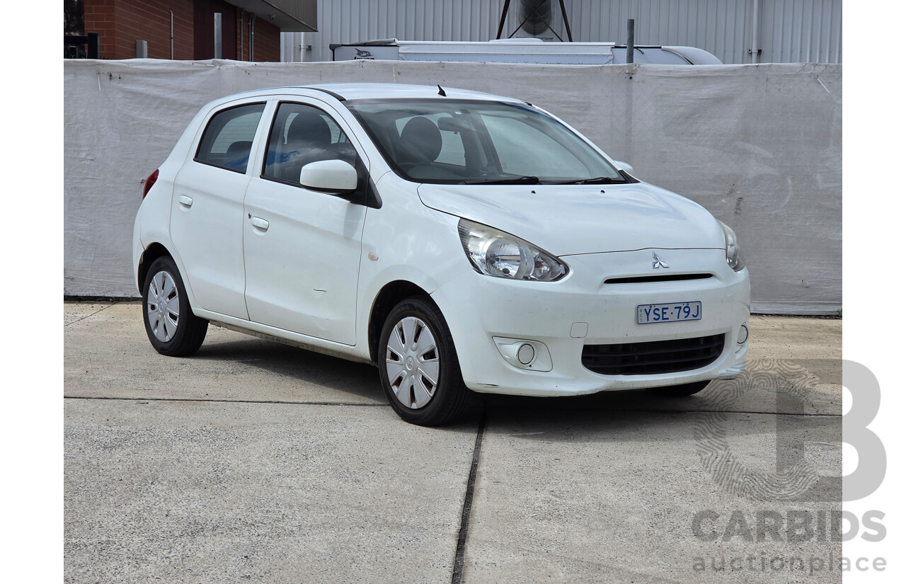 04/2013 Mitsubishi Mirage ES LA 5d Hatchback White 1.2L
